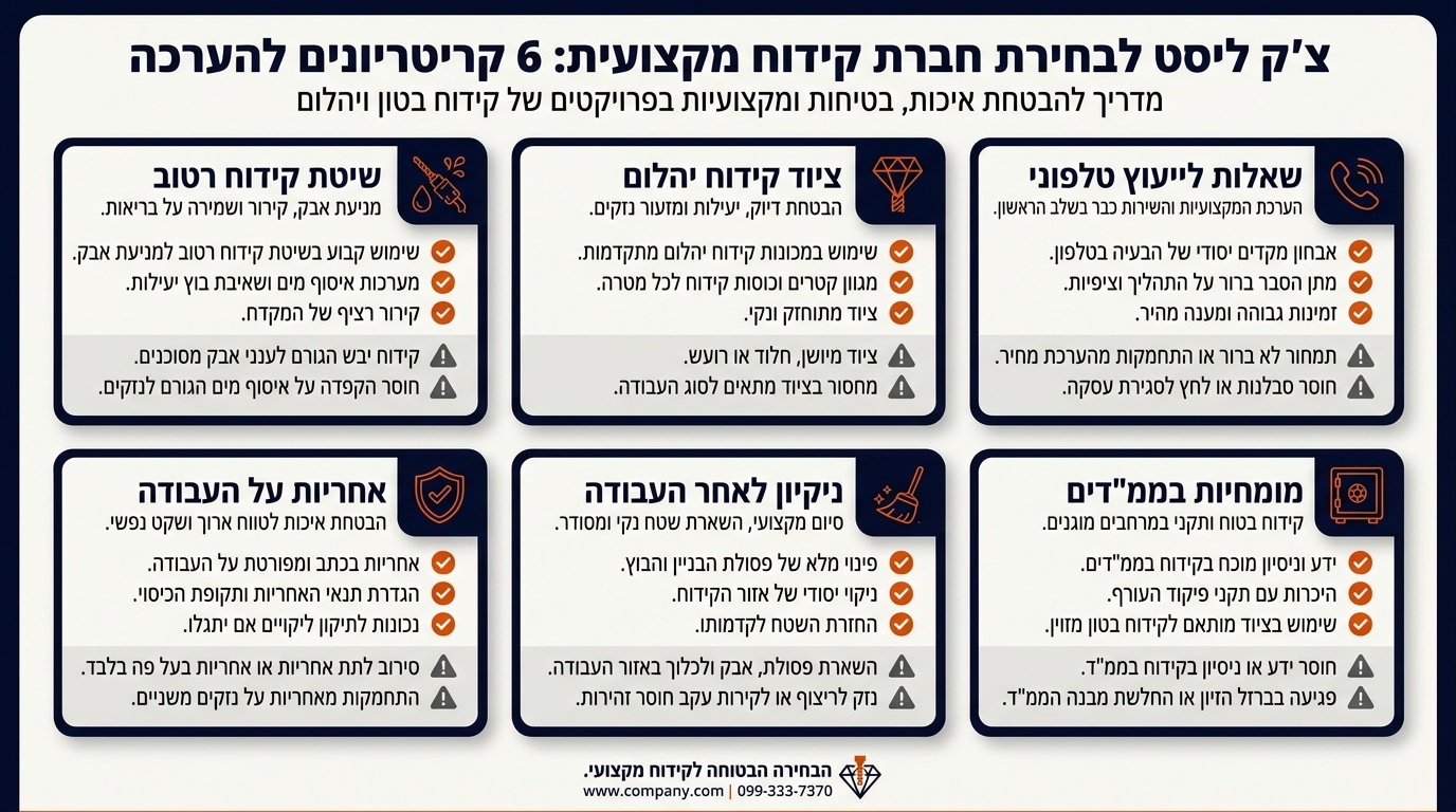 תרחיש אופייני של קידוח למזגן מהזמנה ועד סיום