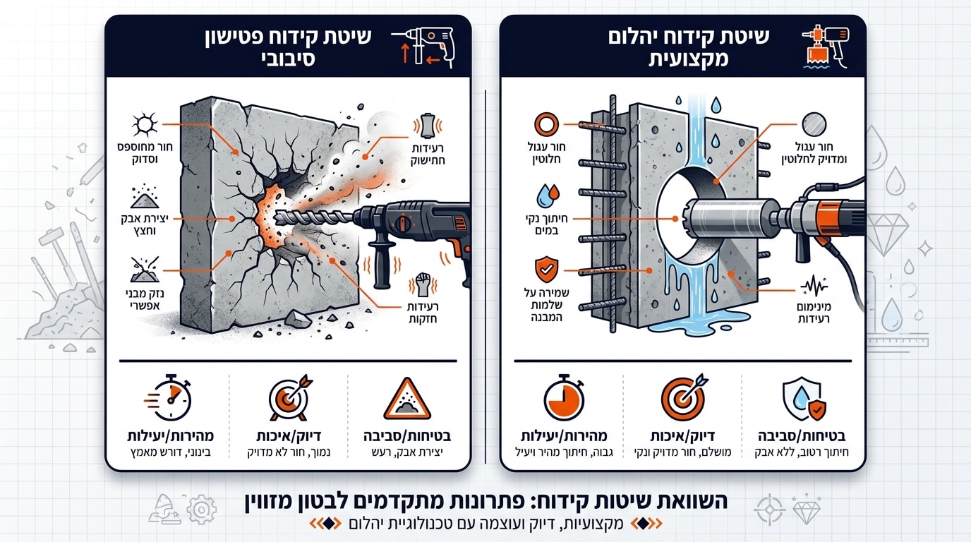 שירות קידוח למזגן מהיר: זמינות מיידית למנסרים ביהלום גם בדחיפות היום