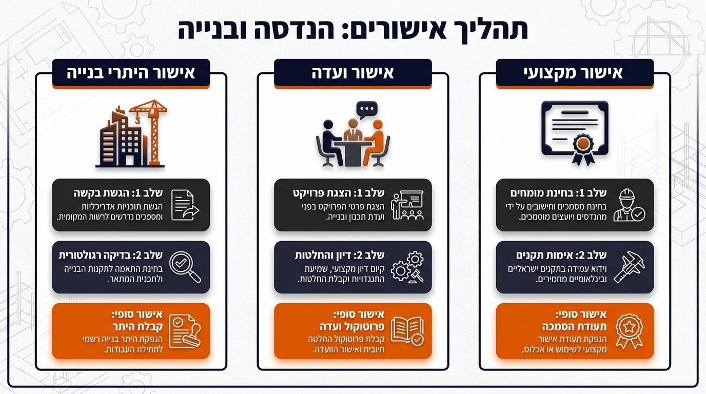 הבחנה בין היתר בנייה לאישור ועד בית ואישור מקצועי