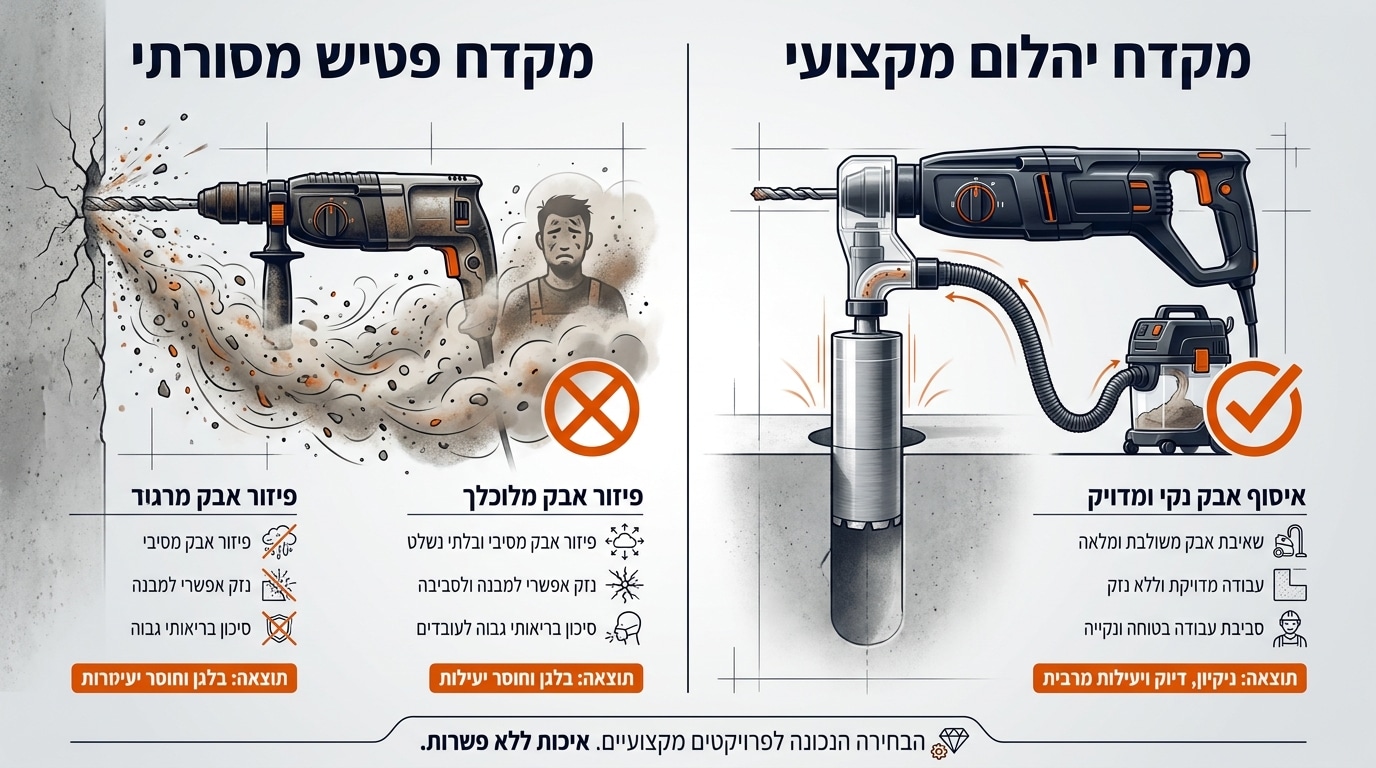 קידוח נקי למזגן בלי אבק: המדריך המלא לעבודה נקייה וללא לכלוך