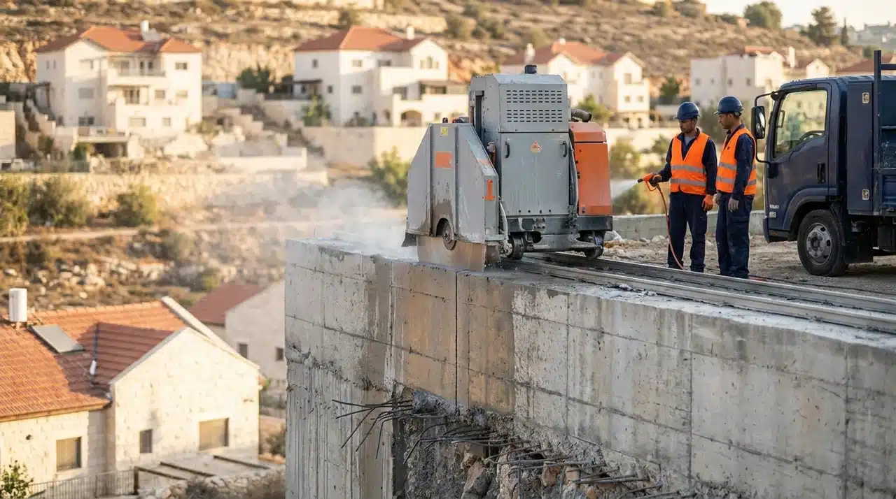 ניסור בטון באזור בנימין, שירותים והזמנת עבודה מקצועית