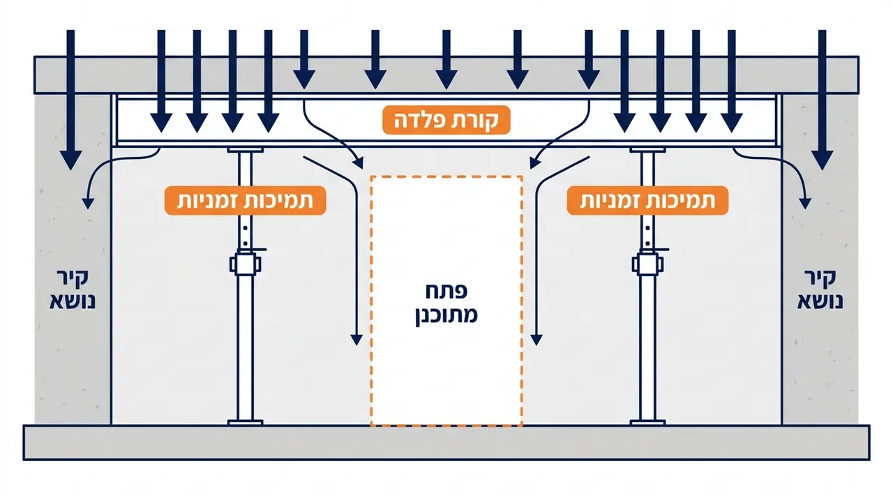 כיצד שומרים על יציבות המבנה ומונעים זעזועים בזמן פתיחת פתחים?