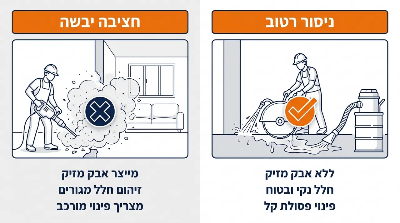 כיצד שומרים על ניקיון ובקרת אבק בעבודה במבנים מאוכלסים?