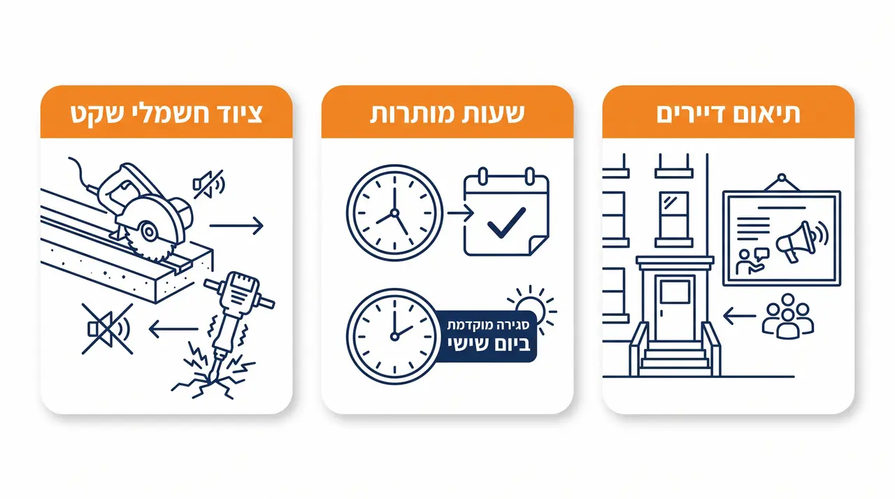 כיצד מצמצמים את הרעש ושומרים על יחסי שכנות טובים?