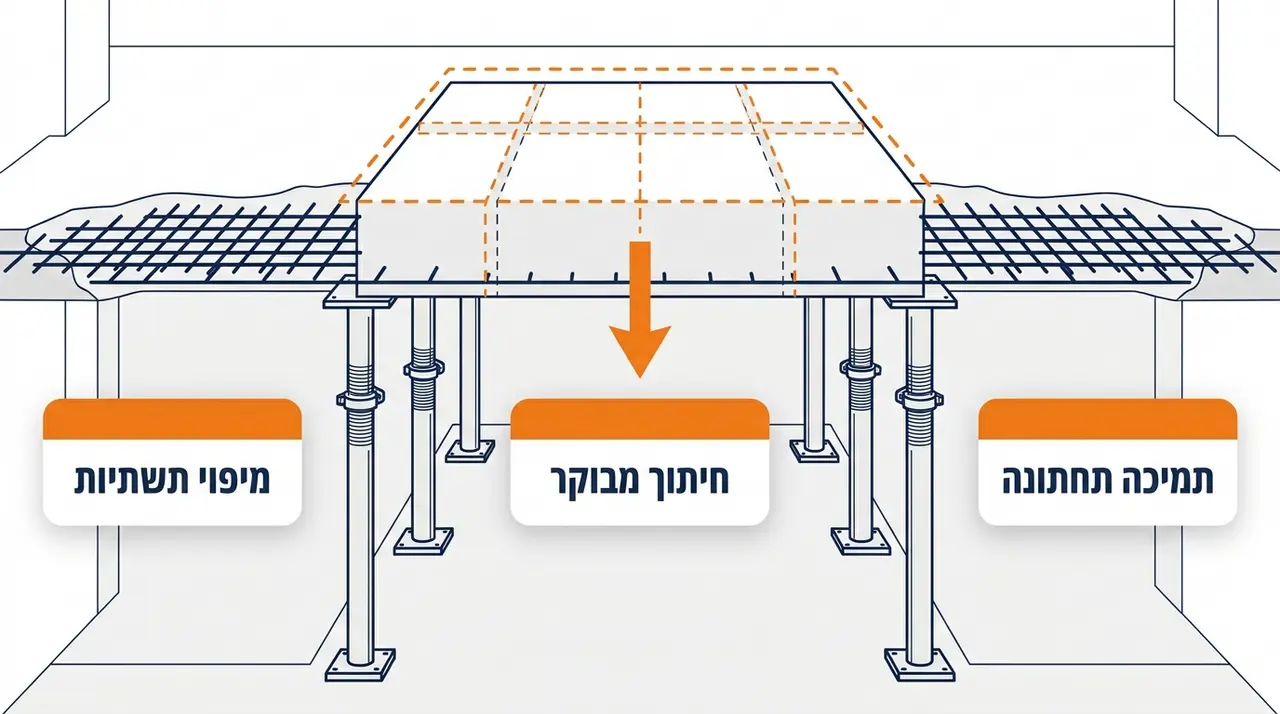 מה דורשת פתיחת מעבר ברצפת בטון או הסרת מדרגות חוץ?