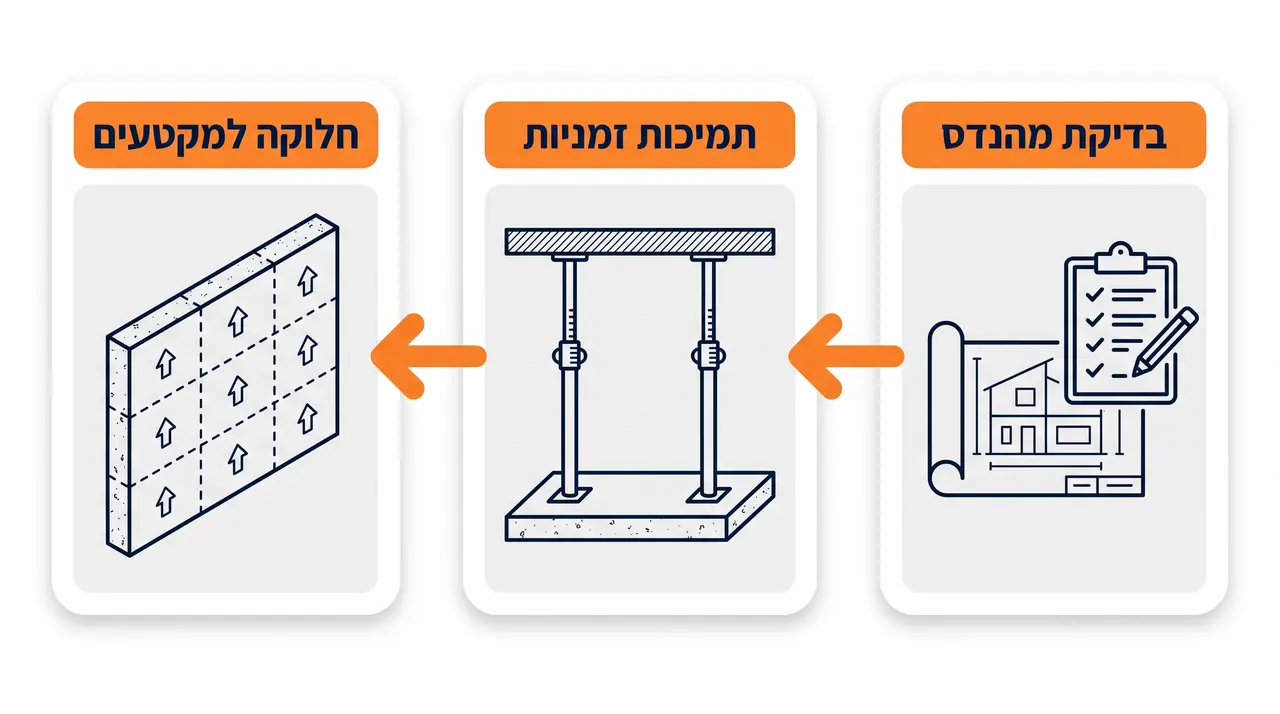 מה צריך לבדוק לפני פתיחת דלת או חלון בקיר בטון?